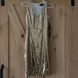 Lulus Gold Sequin Dress